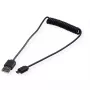 ROLINE USB 2.0 Spiral-Kabel - A - Micro B - ST/ST 1,0 m - Geschirmt - USB 2.0 Typ Micro B - 1 mm - Spiralkabel (11.02.8317)