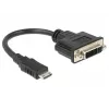 Video-Kabeladapter DeLOCK 65564 0,2 m HDMI Typ C auf DVI‑D Schwarz