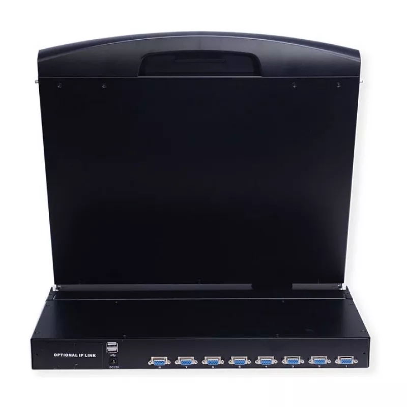 Rack-Konsole VALUE 26.99.0123, 43,2 cm (17 Zoll) LCD, 1280×1024, 1U, französische Tastatur, schwarz