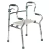 Rehabilitations-Gehtrainer REHA FUND RF-133 3in1, Aluminium/Stahl-Rahmen, verstellbare Höhe 81–99 cm, 2 Räder, Sitz, max. Belastung 100 kg