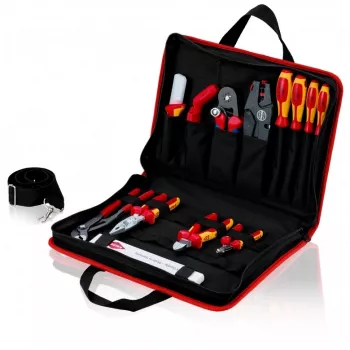 Knipex Werkzeugtasche compact Electric - Schwarz - Rot - Polyester - 8 Taschen - 410 mm - 290 mm - 60 mm (00 21 11)
