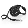 Rollleine Flexi New Classic Cat XS 3 m — Schnurleine für kleine Haustiere, schwarz, max. Belastung 8 kg