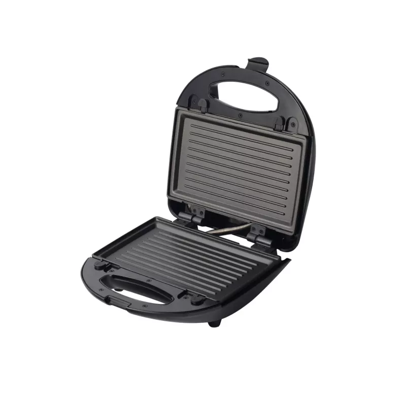 Blaupunkt SMS611 Sandwichmaker mit Antihaftbeschichtung, Grillfunktion, Toastfunktion, Kühlgriff-Gehäuse Schwarz, Silber (SMS611)