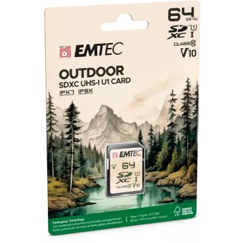 Flash-Speicher Emtec 64GB UHS-I SDHC V30/V10 Outdoor