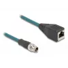 DeLOCK M12 Adapterkabel X-kodiert 8 Pin Stecker auf RJ45 Buchse 50 cm