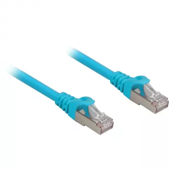 Patchkabel RJ45 Cat.6a SFTP (Blau, 25 cm, LSOH (halogenfrei))