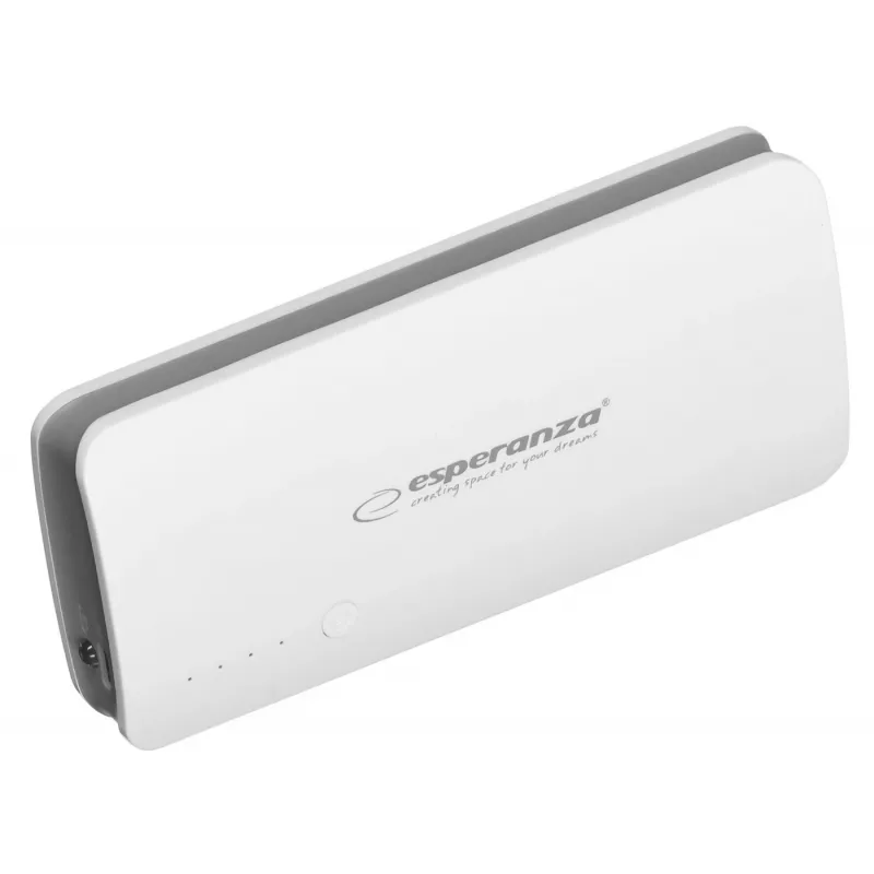 Tragbares Ladegerät Esperanza EMP106WE Radium — 8000 mAh, 3-Geräte-Ausgang, Micro-USB-Eingang, 5V/2A & 5V/1,5A/1A Ausgänge, grau