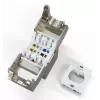 Digitus CAT 6A Kompaktes Keystone-Modul geschirmt werkzeugfreie Montage Anschluss 8 Stück