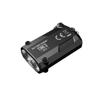 Schlüsselanhänger-Taschenlampe Nitecore TINI3 Schwarz 600 lm USB wiederaufladbar