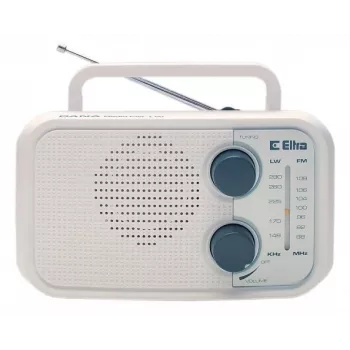 Radio Eltra DANA weiß – tragbares Analogradio, kompaktes Tischdesign