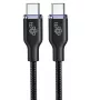 USB-C auf USB-C 60W Glamour-Kabel 1,5m schwarz