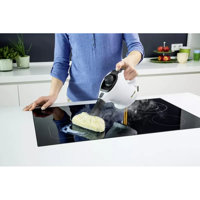 Kärcher SC 1 EasyFix Tragbarer Dampfreiniger 1200 W Schwarz, Weiß