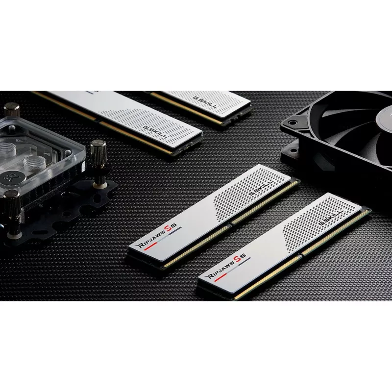 DIMM 64 GB DDR5-5600 (2x 32 GB) Dual-Kit, Arbeitsspeicher Weiß, F5-5600J3636D32GX2-RS5W, Ripjaws S5, INTEL XMP
