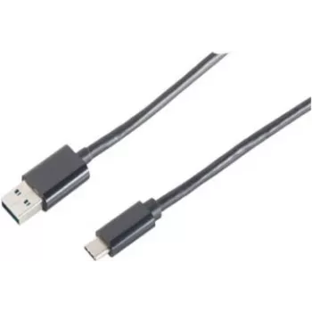 USB-Kabel ShiverPeaks BS14-10005 1 m USB A USB C Schwarz