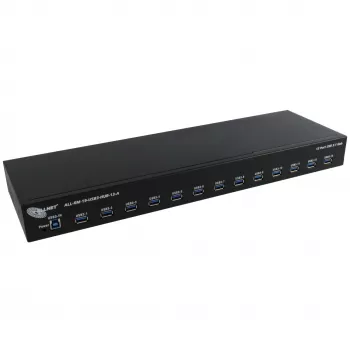 USB-Hub ALLNET ALL-RM-19-USB3-HUB-13-A – 13-Port USB 3.0 Rackmount-Hub, 48,30 cm