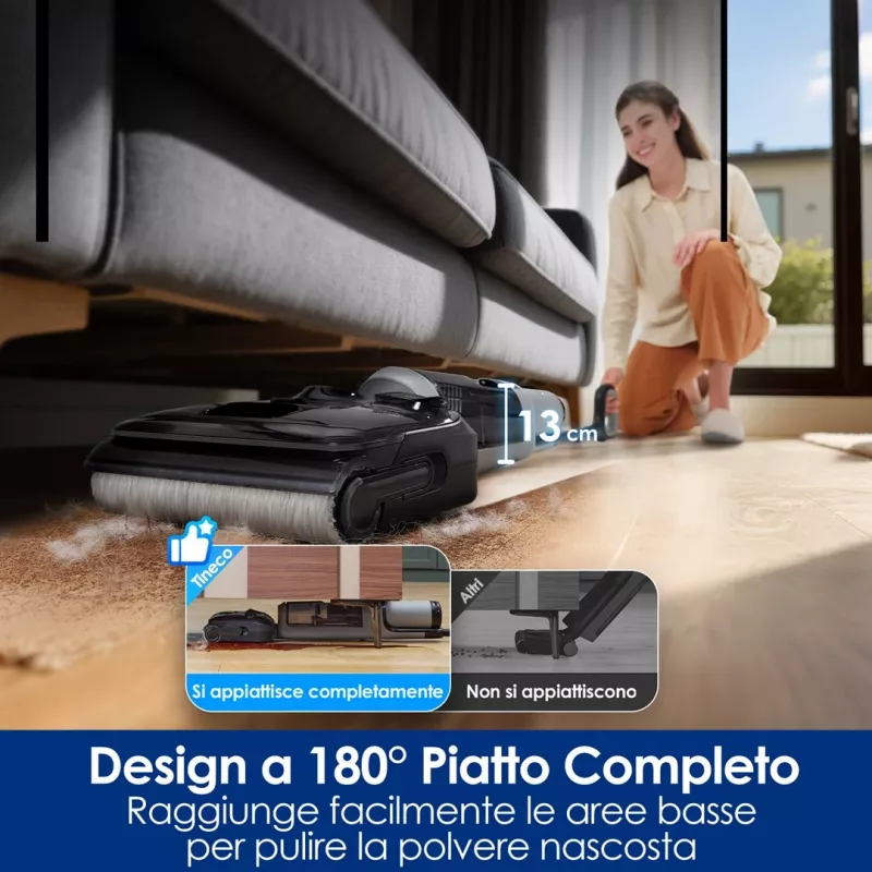 Kabelloser Bodenreiniger Tineco Floor One i5 Stretch Plus – leichter, Nass- & Trocken-Bodenwischer in aufrechter Bauform