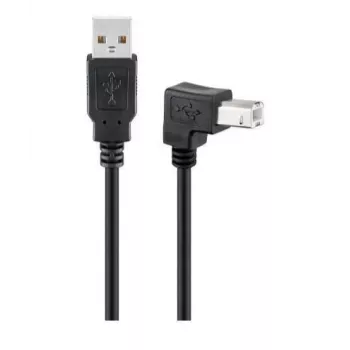 Microconnect USBAB2abgewinkelt2 USB-Kabel USB 2.0 1,8 m USB A USB B Schwarz
