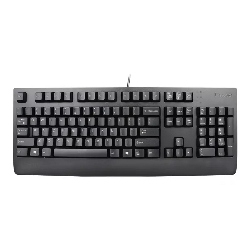 Kabelgebundene Full-Size-Tastatur Lenovo Preferred Pro II — USB, slowakisches Layout, Schwarz, mit Handballenauflage