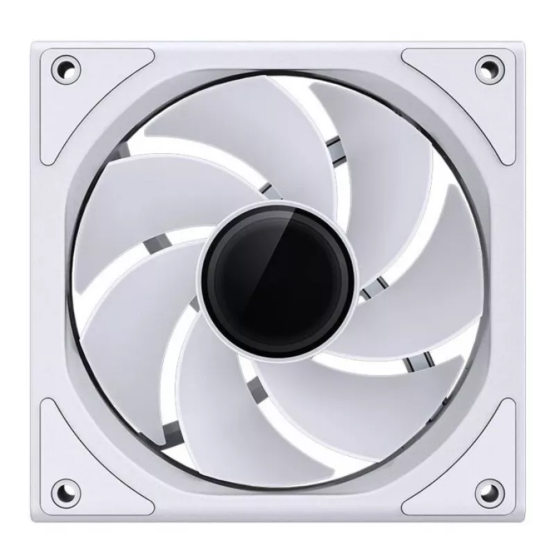 120-mm-Gehäuselüfter Jonsbo ZK-120W Reverse ARGB Weiß, 120 mm PWM, gesleevtes Kabel