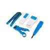LANBERG Kabelschloss-Crimpwerkzeug-Set NT-0302 — RJ-45-Crimper, Kunststoffgriffe, Tragetasche, Ein-/Ausschalter, mehrfarbig