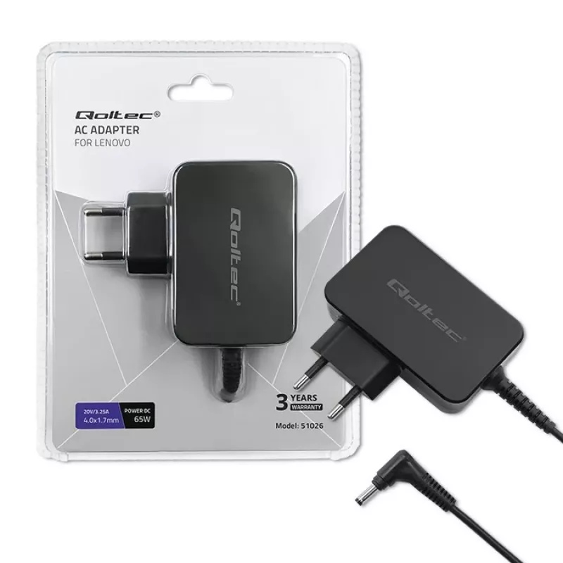 Qoltec 51026 Netzteil/Wandler Innen-/Außenbereich 65 W Schwarz