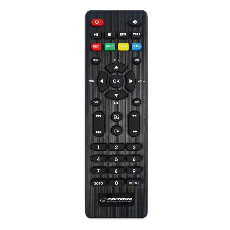 Set-Top-Box ESPERANZA EV106R Kabeltuner DVB-T2 / DVB-C HEVC H.265, HDMI, USB, PVR, Dolby Digital, 174–790 MHz, schwarz