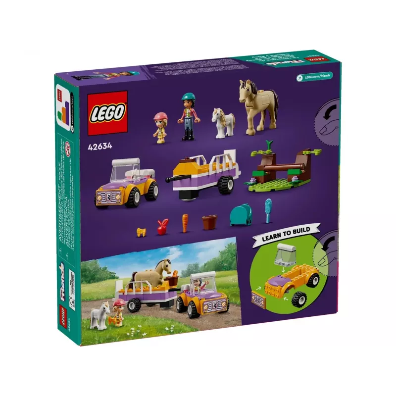 LEGO Friends Pferde- und Ponyanhänger-Tierspielzeug-Set 42634