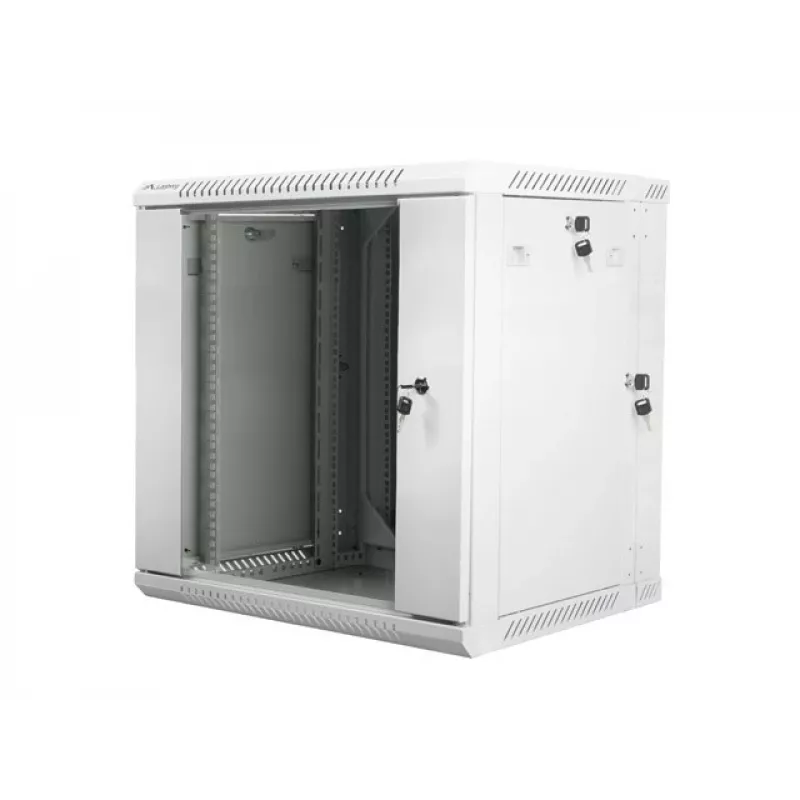ZWEITEILIGER WANDMONTAGE-RACKSCHRANK 19 inch 12U 600X600 GRAU LANBERG (FLACHVERPACKUNG)