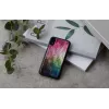 Smartphone-Hülle iKins für iPhone XR — Wasserblumen-Design, schwarz