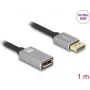 DeLOCK DisplayPort-Verlängerungskabel 8K 60 Hz 1 m grau Metall ohne Verriegelung