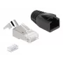 DeLOCK 66903 Kabelverbinder RJ-45 Schwarz Metallisch Stecker 25 Stück