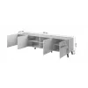 RTV-Schrank ABETO 200x42x52 schwarz glänzend