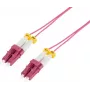 Glasfaser schlank-Patchkabel - OM4 - LC-LC Duplex - Erika-Violett - 2 m