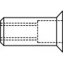 Blindnietmutter GESIPA M8, 11 × 18,5 mm, für 1,5–4,5 mm Bleche, 90° Senkkopf