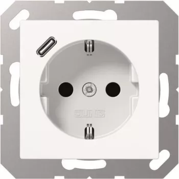 Schuko-Steckdose mit USB A1520-18CWW Typ C (A1520-18CWW)