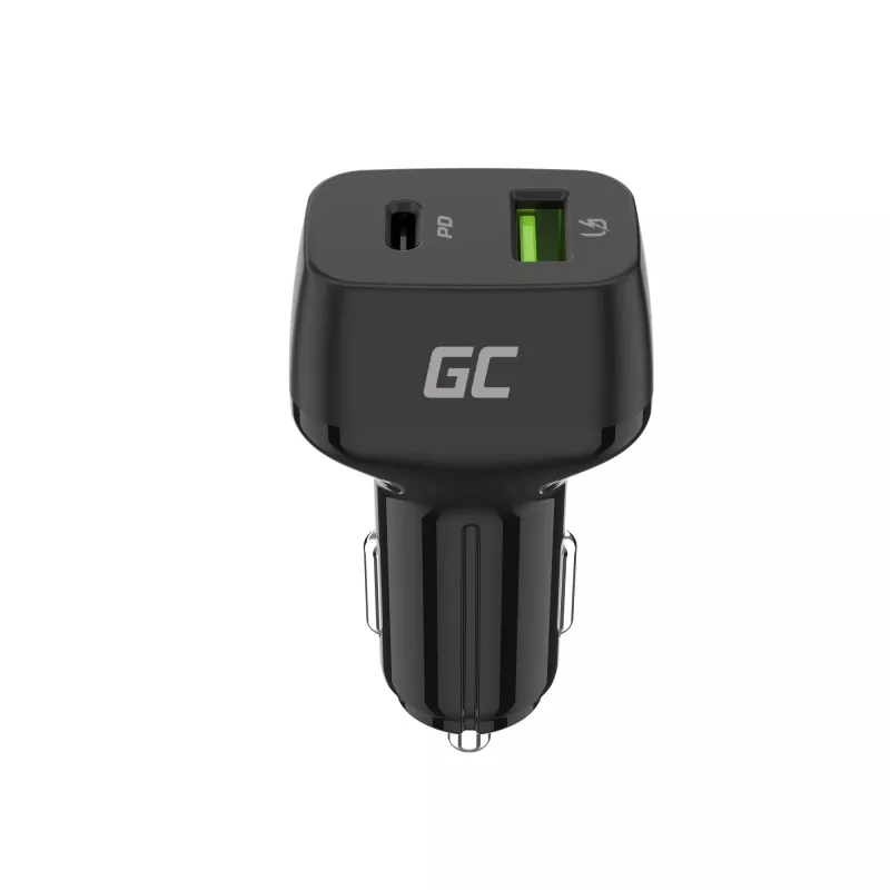 KFZ-Ladegerät Grün Cell CAD33, 42 W, USB-C PD + USB-A QC3.0, 12/24 V Eingang, 5–12 V Ausgang