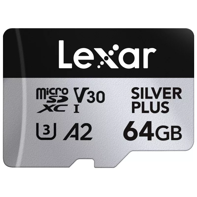 MicroSD-Karte Lexar 64 GB UHS-I Klasse 3 SILVER PLUS