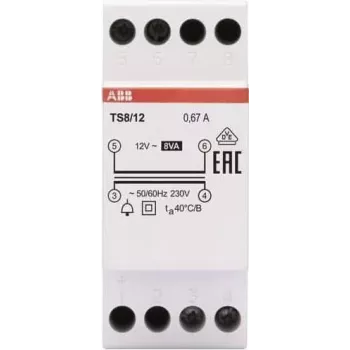 Klingeltransformator 8VA, 12VAC TS8/12 (2CSM228685R0812)