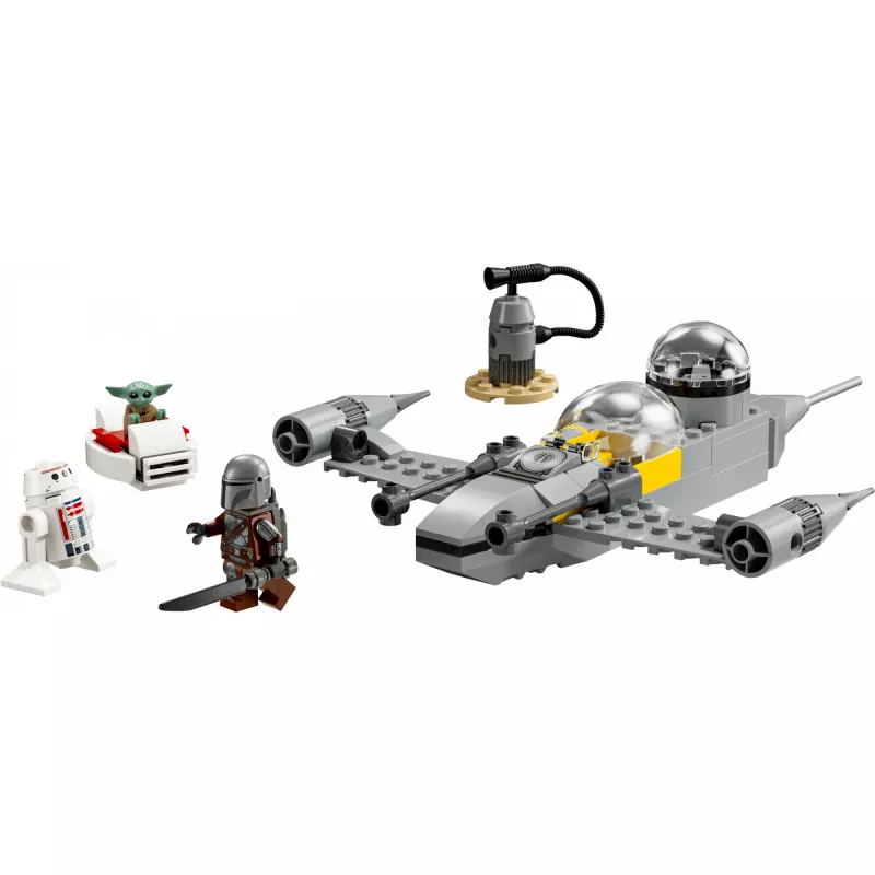LEGO Star Wars Set 75410 N-1 Starfighter Modell mit 92 Teilen, Minifiguren Mando und Grogu