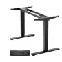 Elektrisches Stehtischgestell ONKRON CDF222E-B, 2-beinig, schwarz, 100 kg Tragfähigkeit, Breite 100–170 cm, Mindesthöhe 73 cm