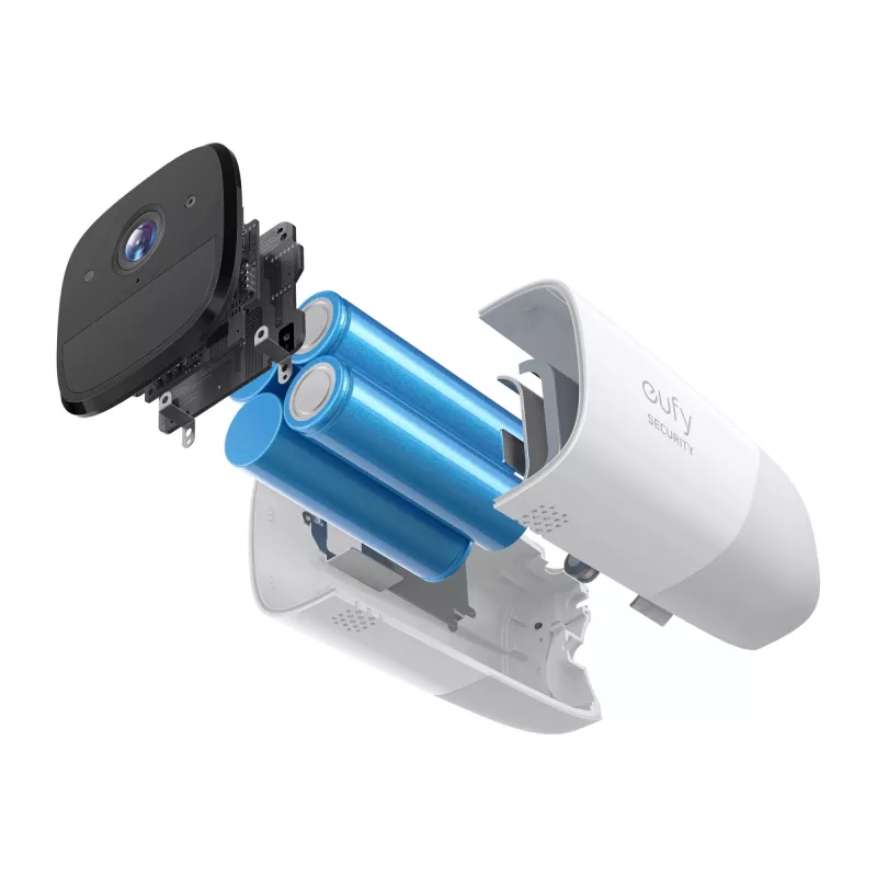 Eufy Security, eufyCam 2 Pro Kabelloses Überwachungskamerasystem für Zuhause, 365 Tage Akkulaufzeit, HomeKit-Kompatibilität, 2K-Auflösung, IP67 wetterfest, Nachtsicht, 2-Kamera-Set, keine monatlichen Gebühren