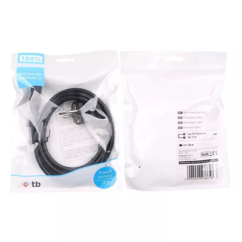 Stromkabel 1,8 m IEC C13 VDE