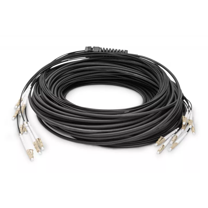 Digitus vorkonfektioniertes Glasfaser-Universal-Breakoutkabel Multimode OM4 8 Fasern LC/UPC 50 m