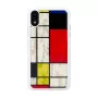 Smartphone-Hülle iKins für iPhone XR Mondrian White – schützende Hartschalen-Rückabdeckung