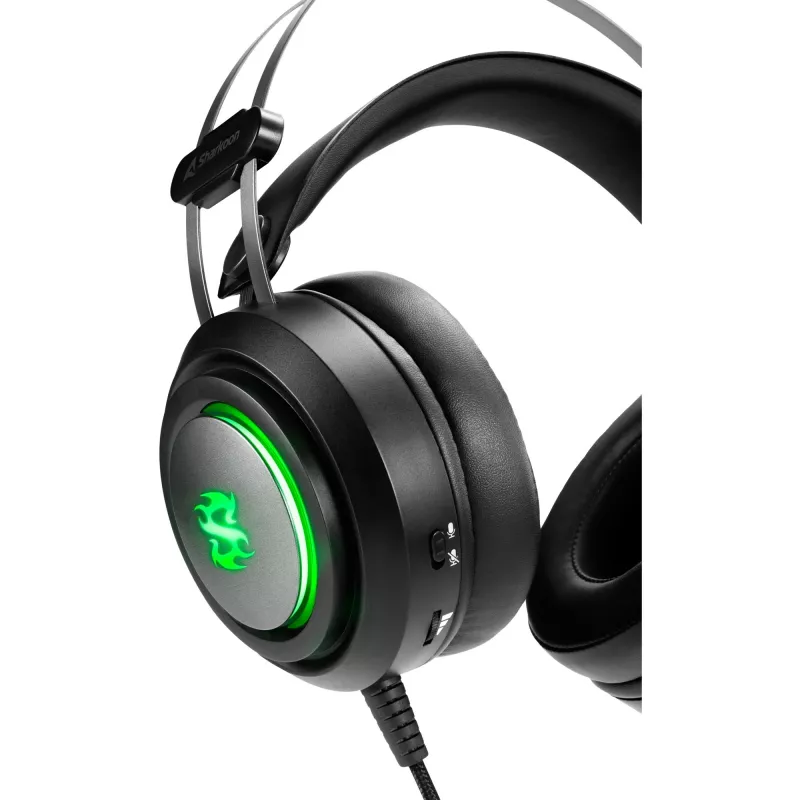 Sharkoon Skiller SGH30 Headset Kabelgebundenes Gaming-Headset mit Kopfbügel, Schwarz