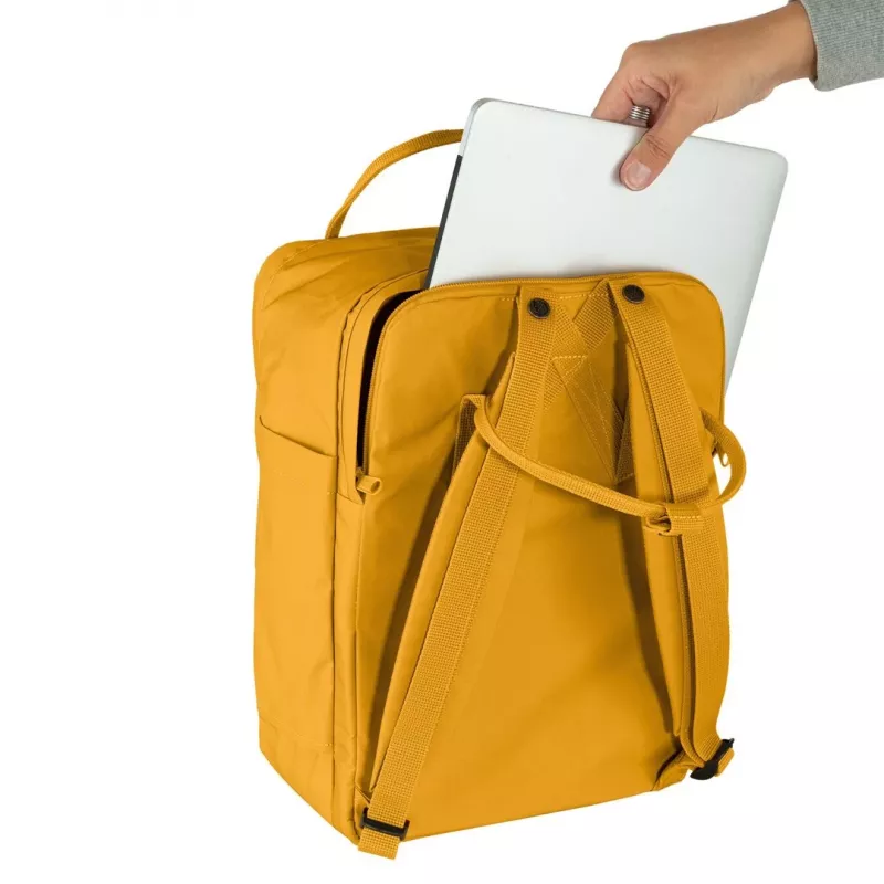 Rucksack Fjällräven Kanken Laptop 13 Zoll — Freizeitrucksack, Gelb, 250×160×350 mm, Polyamid/PP/Vinyl