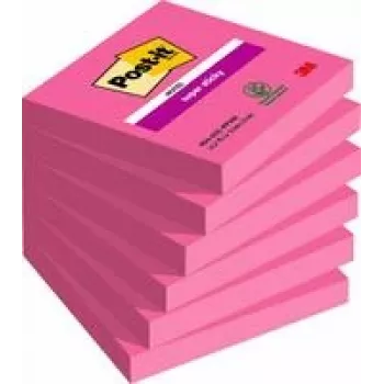 3M 654SPI Haftnotizblock Quadratisch Pink 90 Blatt Selbstklebend