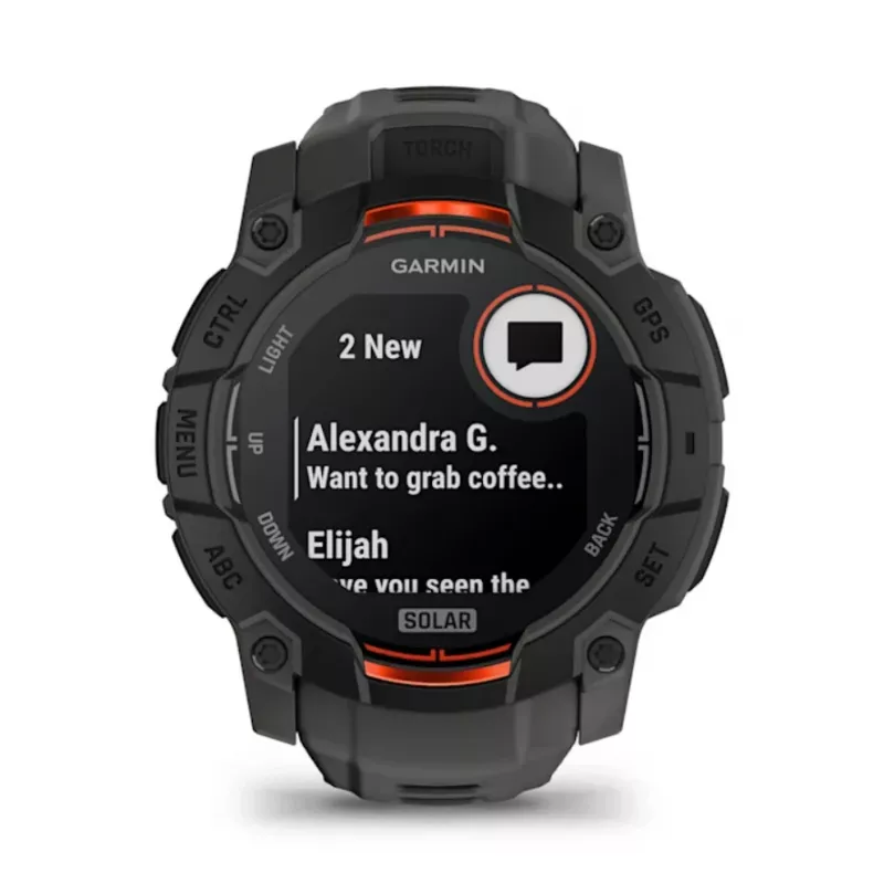 Garmin Instinct 3 Solar GPS-Smartwatch 1,3 Zoll MIP 176x176 Touchscreen Schwarz