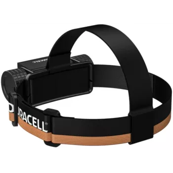 Stirnlampe Duracell DH2000R Geschenkbox – kompakte schwarz/orange wiederaufladbare Stirnlampe