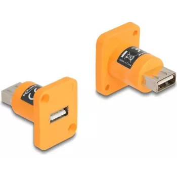 DeLOCK D-Type Modul USB 2.0 Typ-A Buchse auf Buchse orange